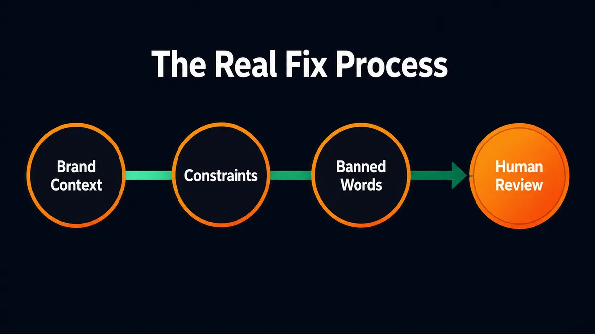 how to avoid generic ai content real fix process