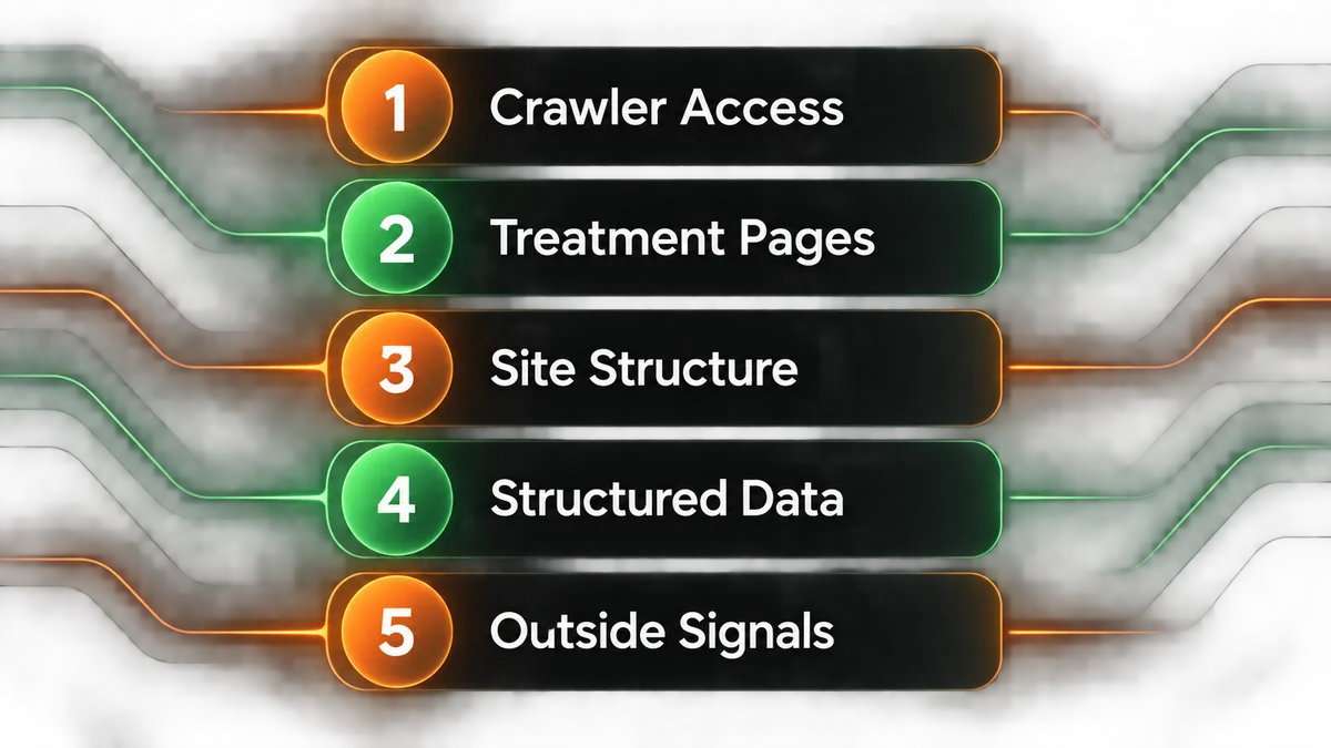 Six gaps on a med spa website that stop ChatGPT and Google AI Overviews from naming the practice