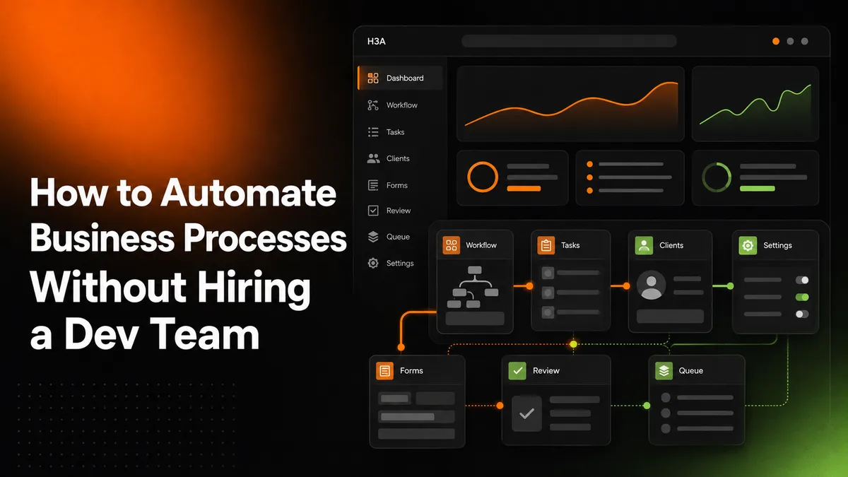how to automate business processes without hiring a dev team illustration