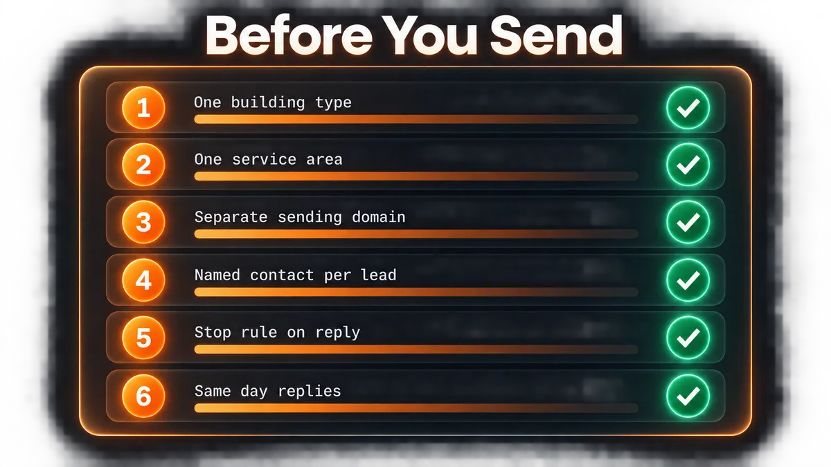 Checklist before sending outreach to get commercial cleaning contracts