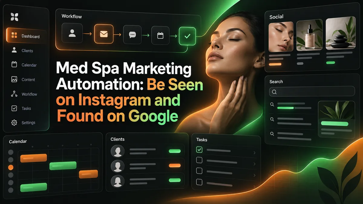 med spa marketing automation illustration