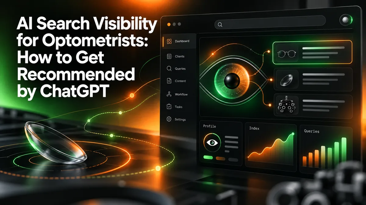 ai search visibility for optometrists illustration