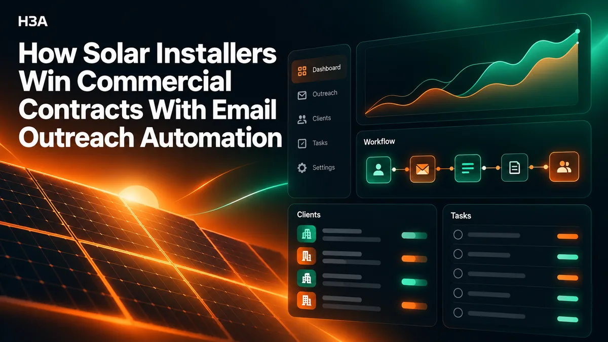 email outreach automation for solar installers illustration
