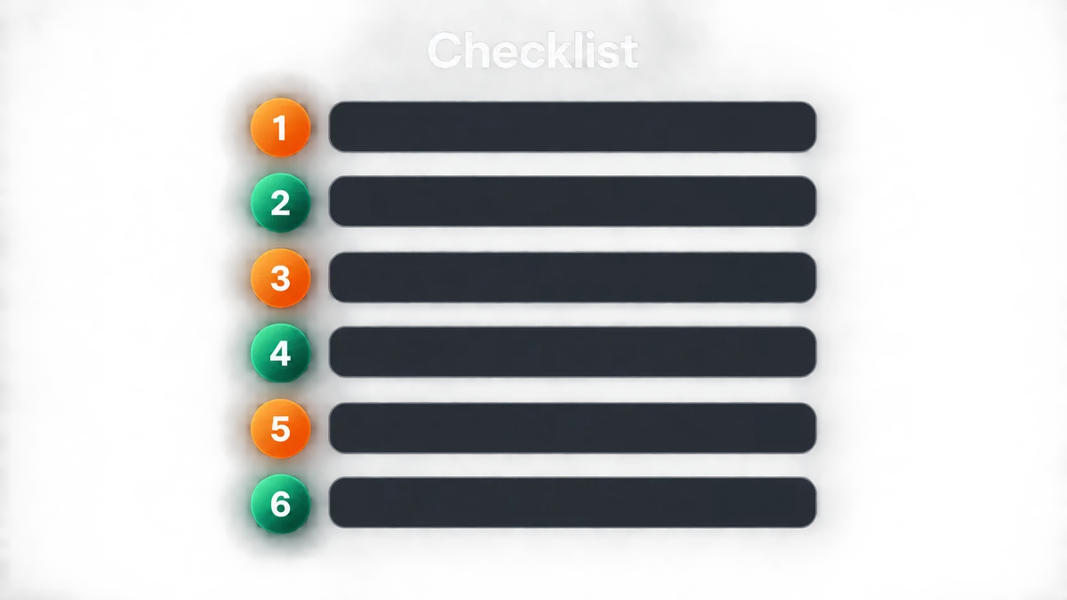 email outreach automation for solar installers checklist showing six steps to build a commercial outreach pipeline