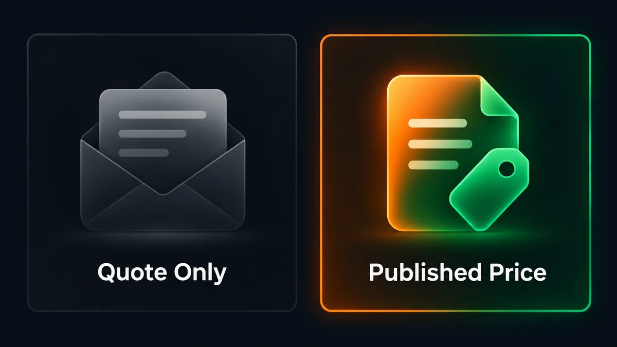 automation agency retainer cost comparison showing quote only pricing against published pricing