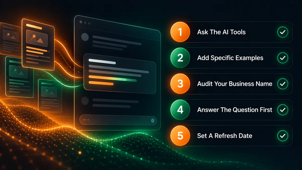 get mentioned by chatgpt checklist steps for small business