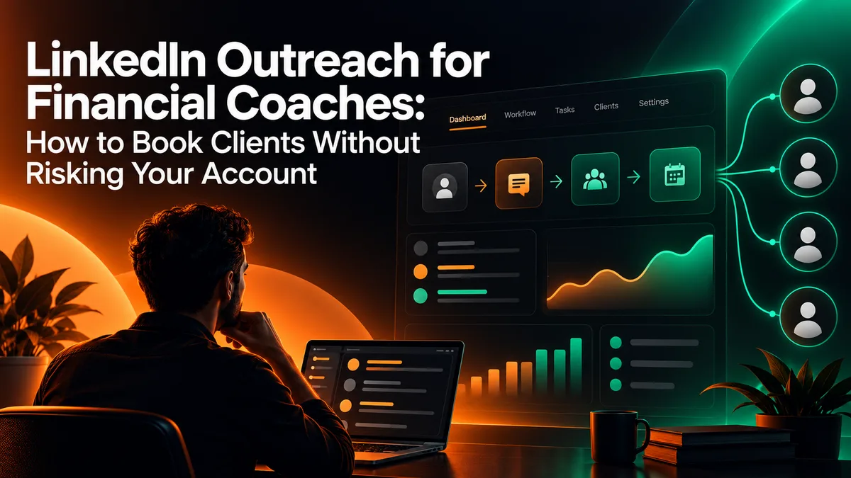 linkedin outreach for financial coaches illustration