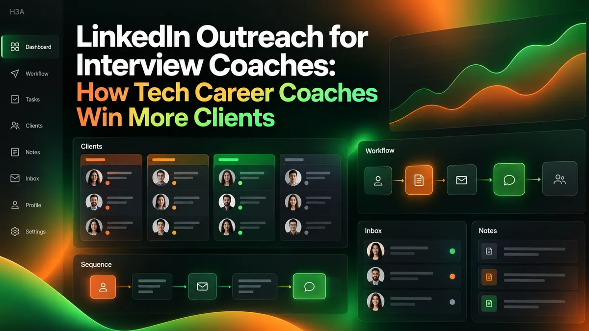 linkedin outreach for interview coaches illustration