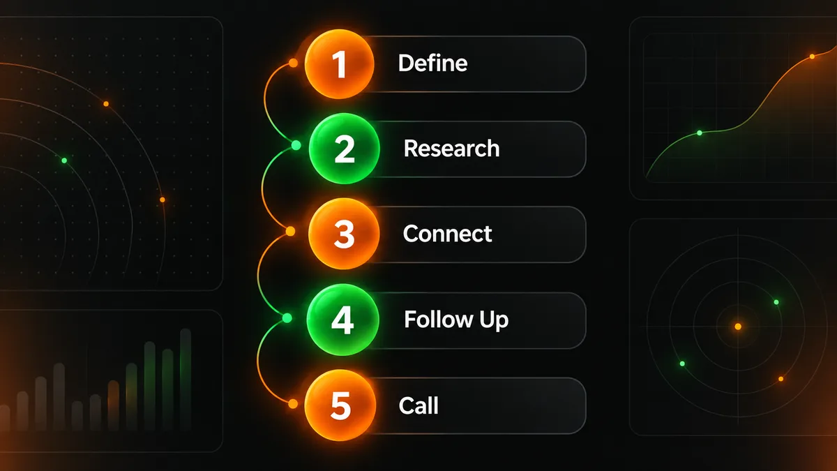 linkedin outreach for leadership coaches five step sequence define research connect follow up call